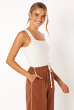 Yara Rib Knit Top White