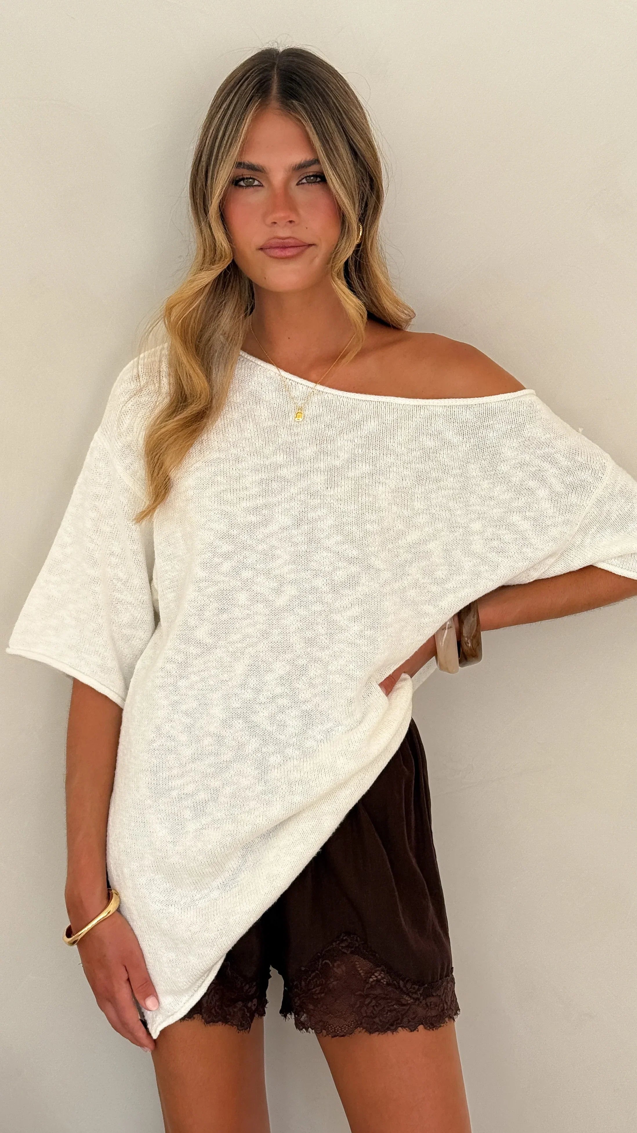 Makoa Lace Shorts Chocolate