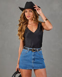 Glow Return Satin Lace Trim Tank Top