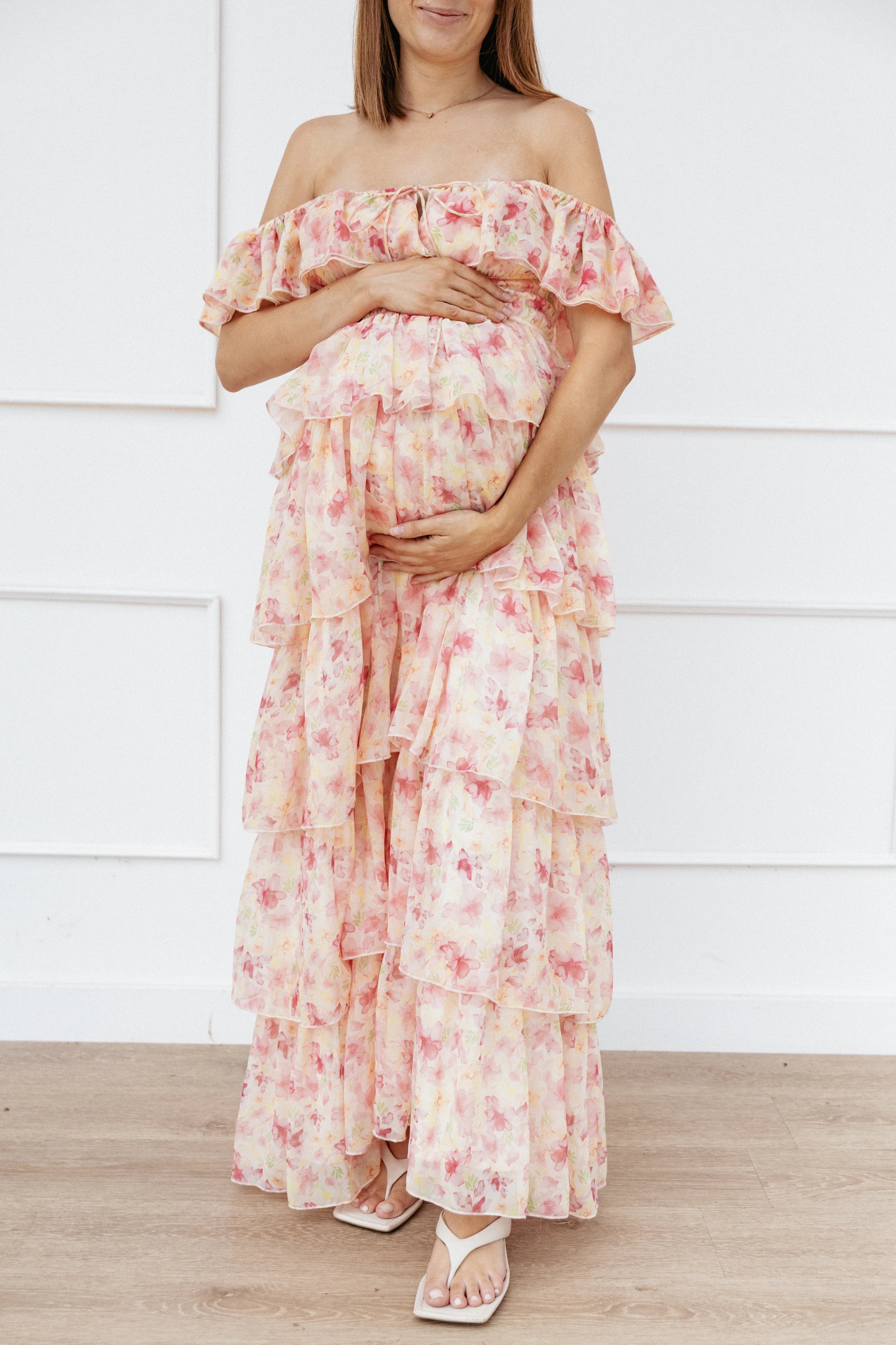 Belle Maxi Dress Pink Floral