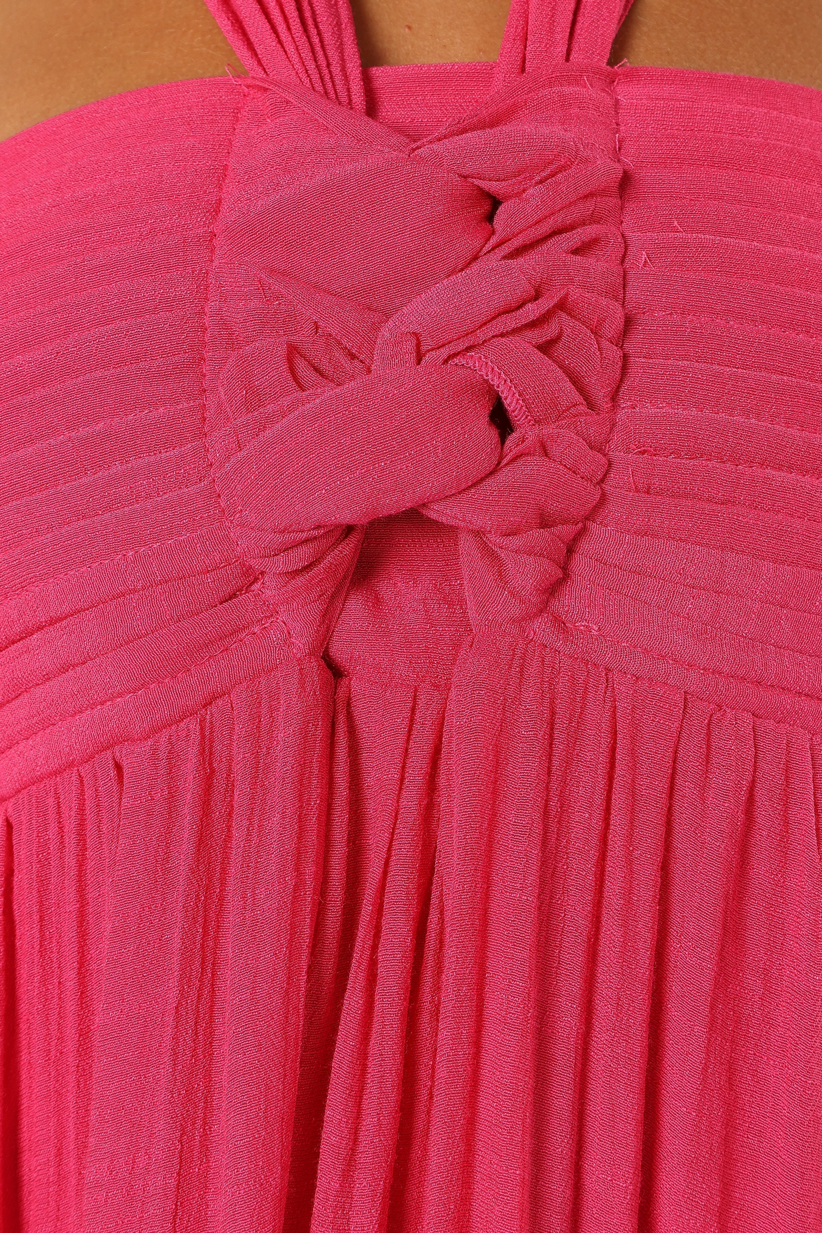 Everdeen Halterneck Maxi Dress Fuchsia