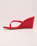 Joellen Vegan Leather Wedge Sandals