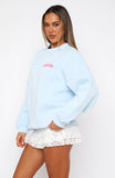 With Love Romance Oversized Sweater Baby Blue