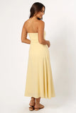 Kenna Strapless Maxi Dress Butter Yellow