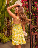 Sweet Zest Lemon Print Mini Dress