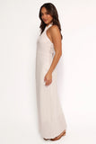 Betsy Halterneck Maxi Dress White