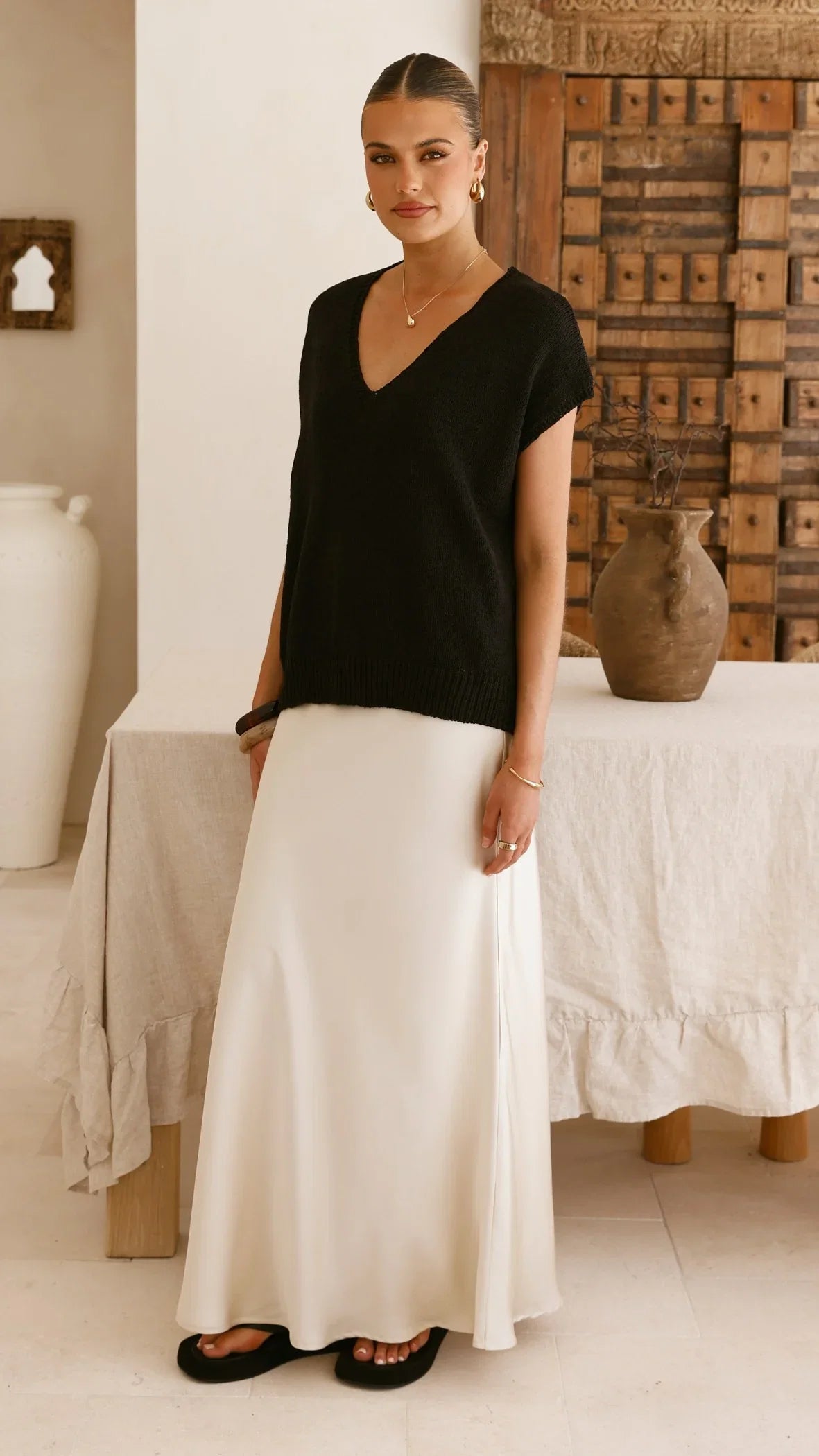 Stelaria Knit Top Black