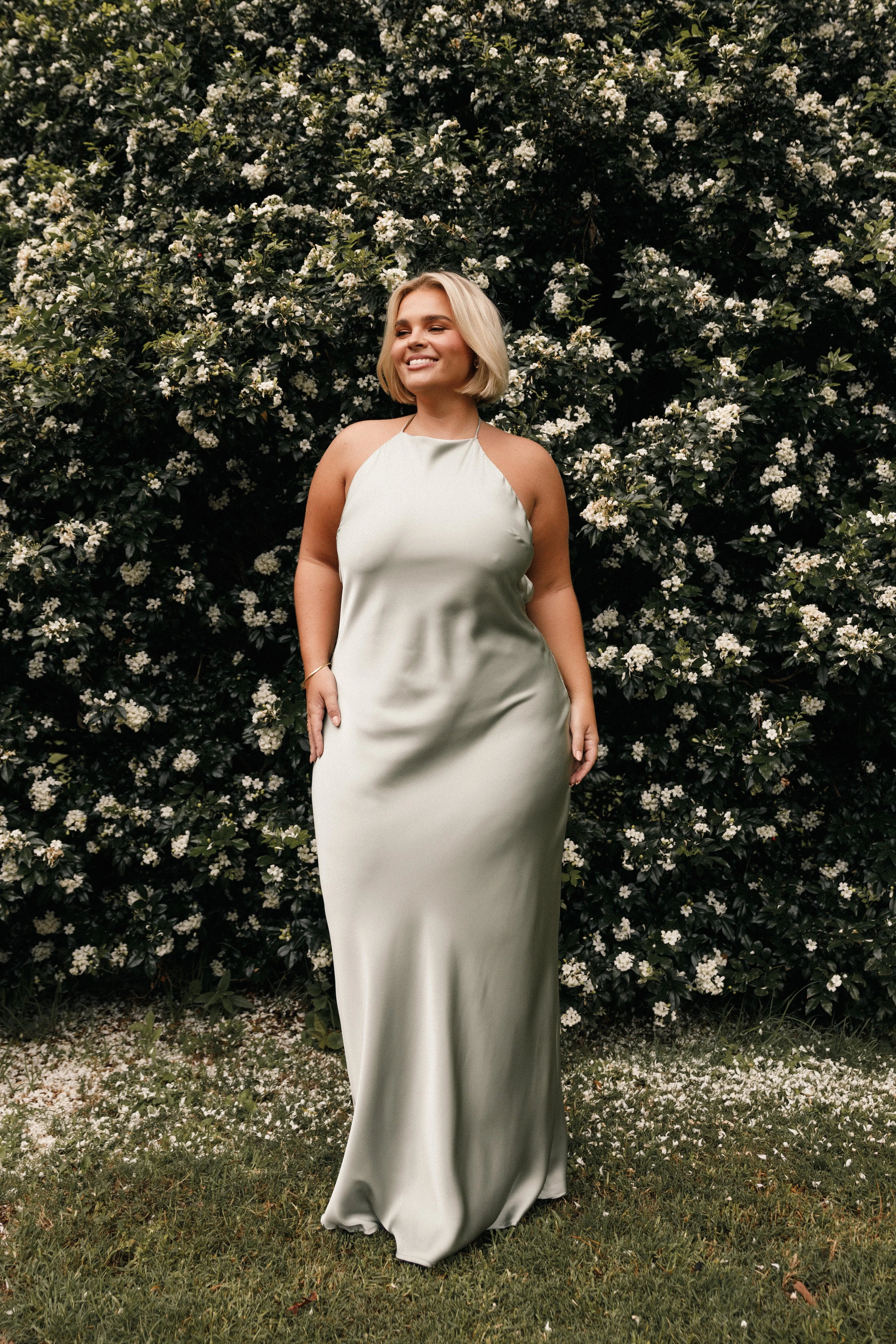 Hadley Halterneck Maxi Dress Sage