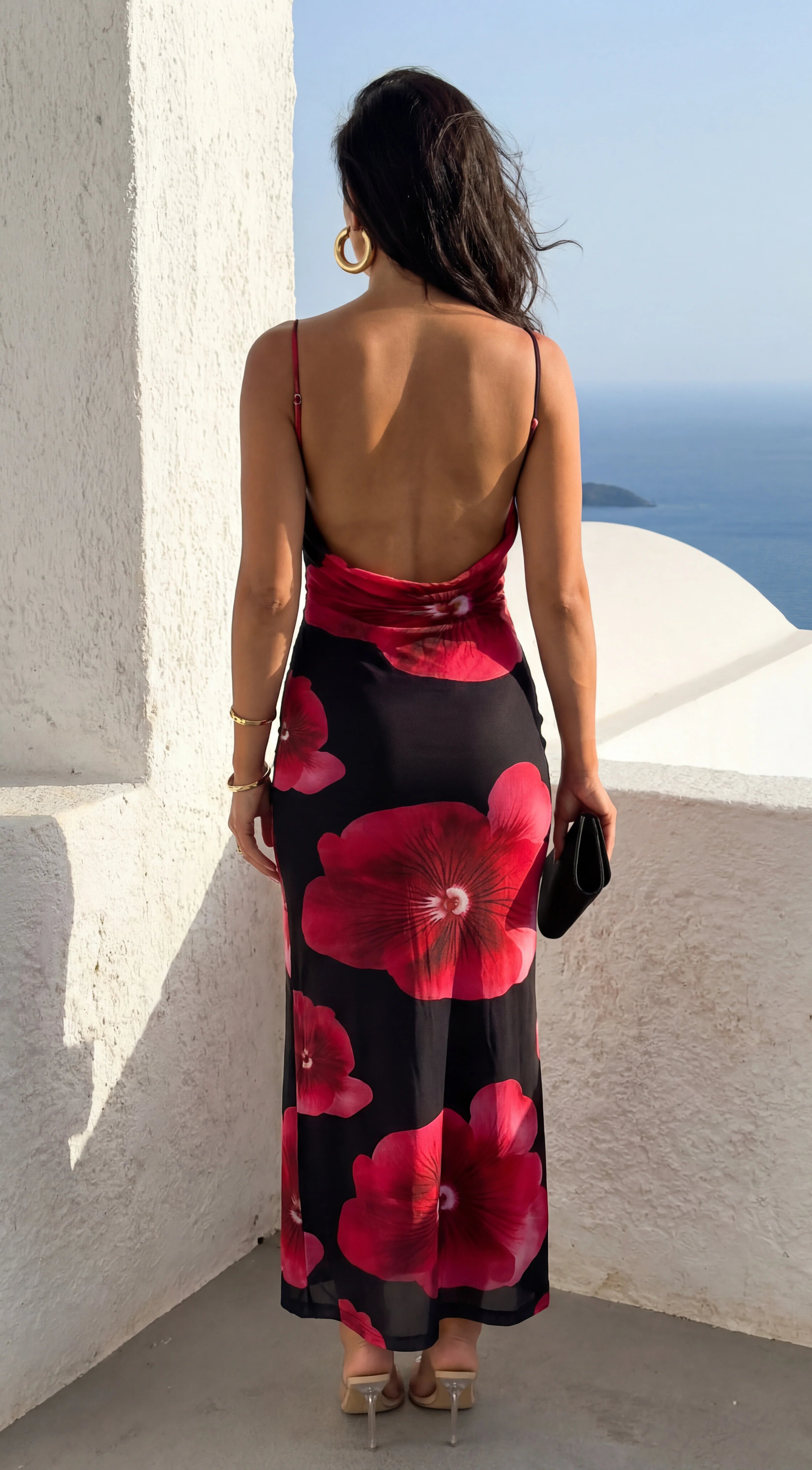 Rosalia Floral Maxi Dress Black