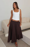 Lost In Your Love Maxi Skirt Chocolate