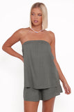Karlen Strapless Romper Palm Green