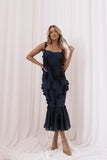 Posedly Midi Dress Navy