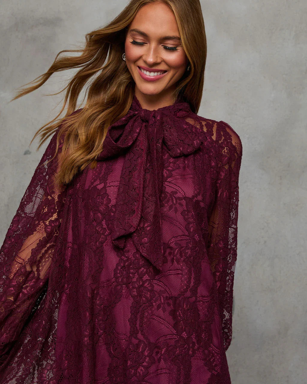Rather Be Necktie Lace Mini Dress
