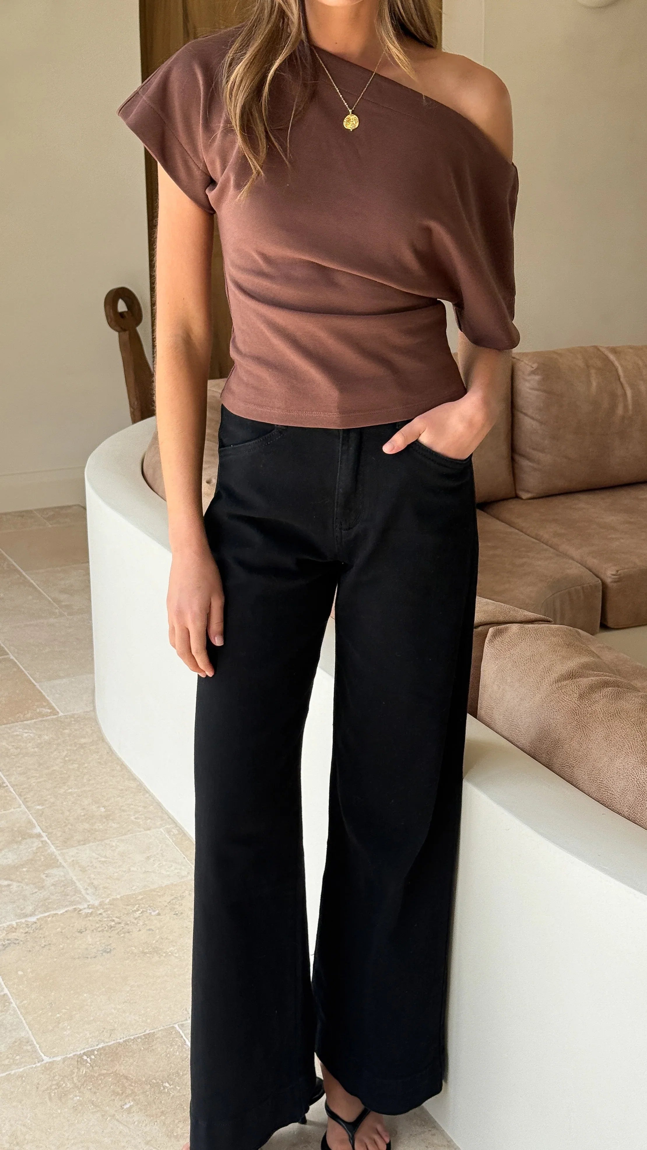 Zandra Wide Leg Jeans Black
