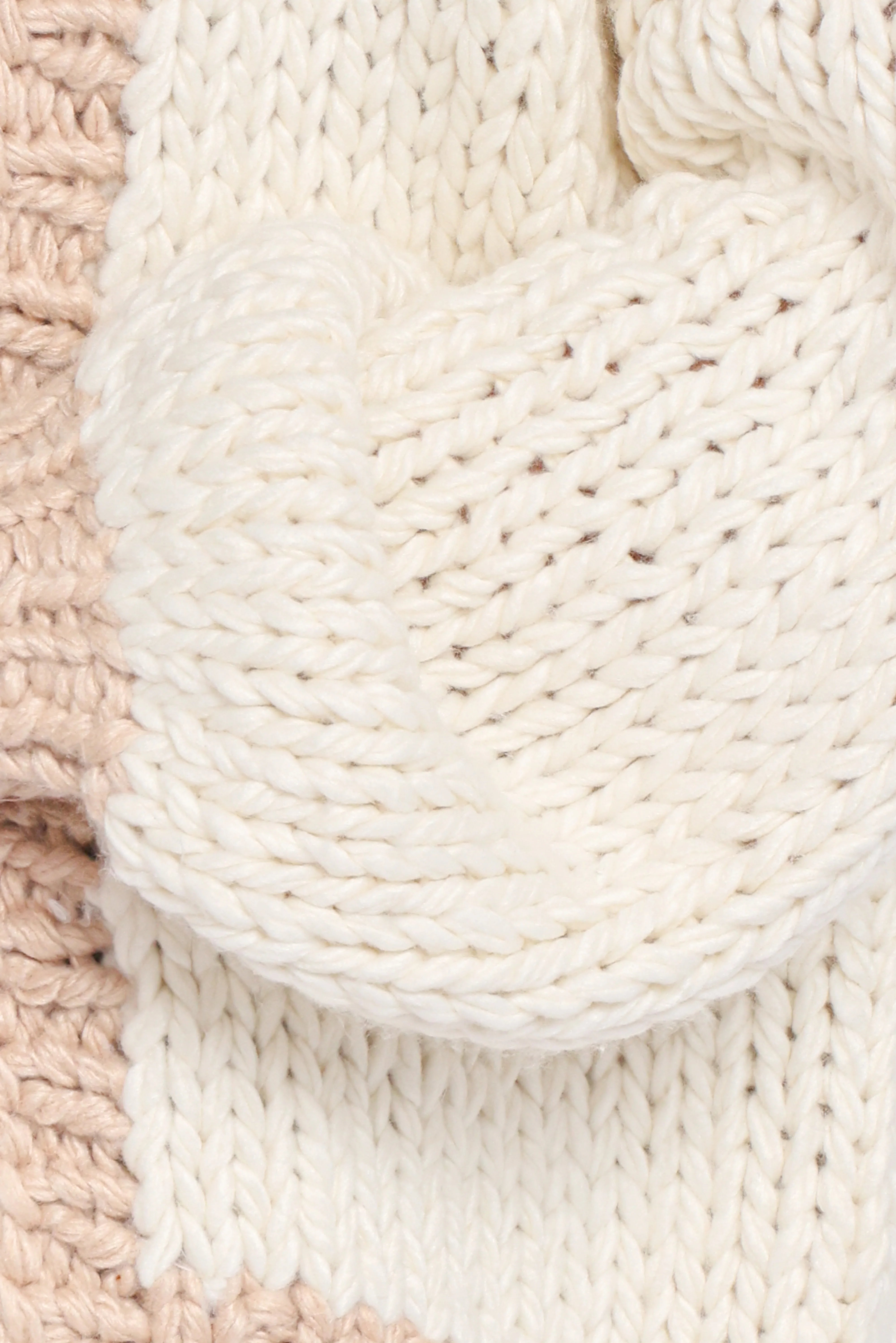 Anige Contrast Trim Cardigan Cream