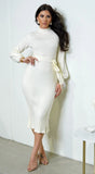 Harbin Sweater Midi Dress Ivory