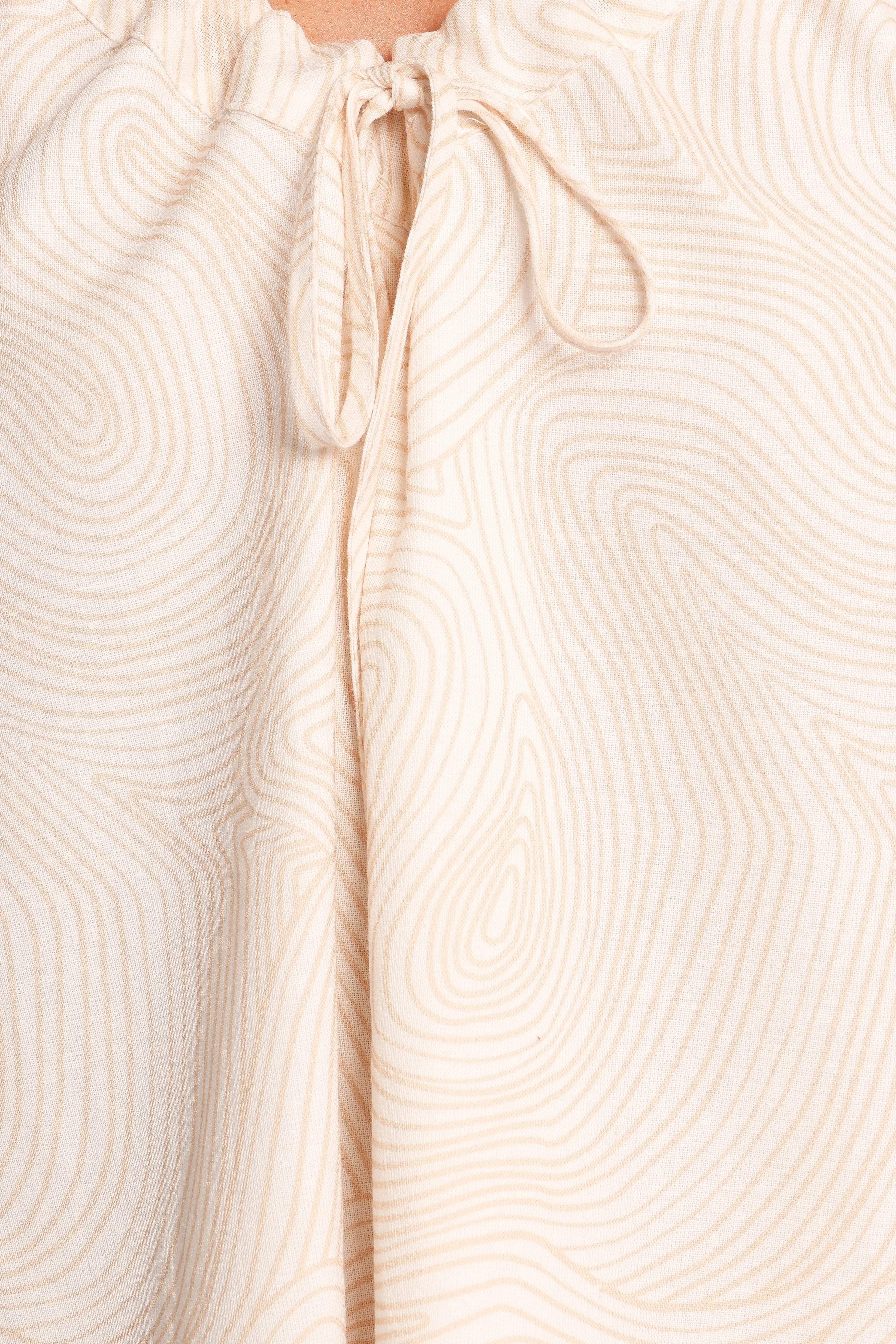 Walker Smock Mini Dress Tan Swirl