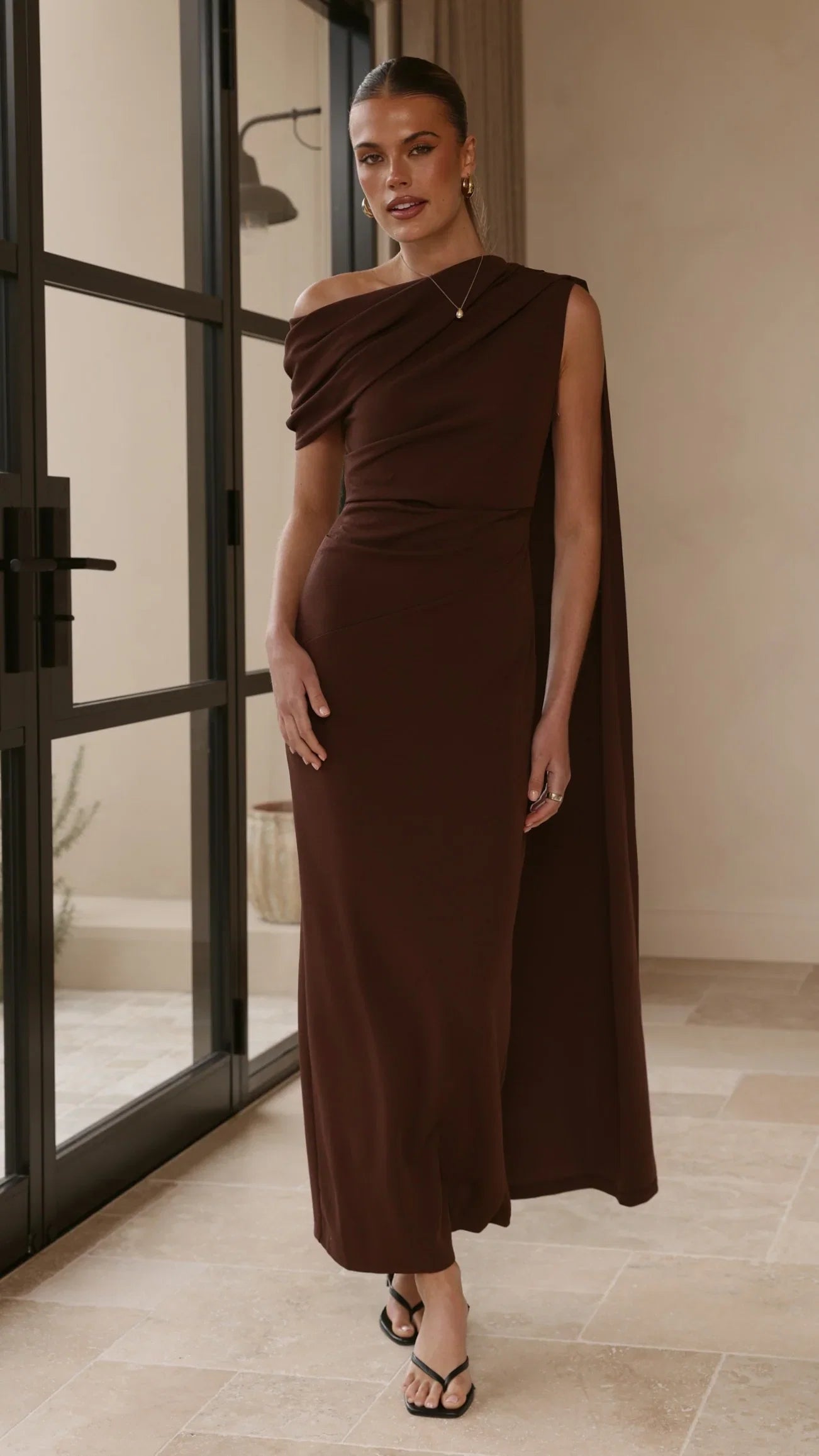 Delilah Maxi Dress Chocolate