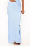 Faeriel Lace Knit Maxi Skirt Blue