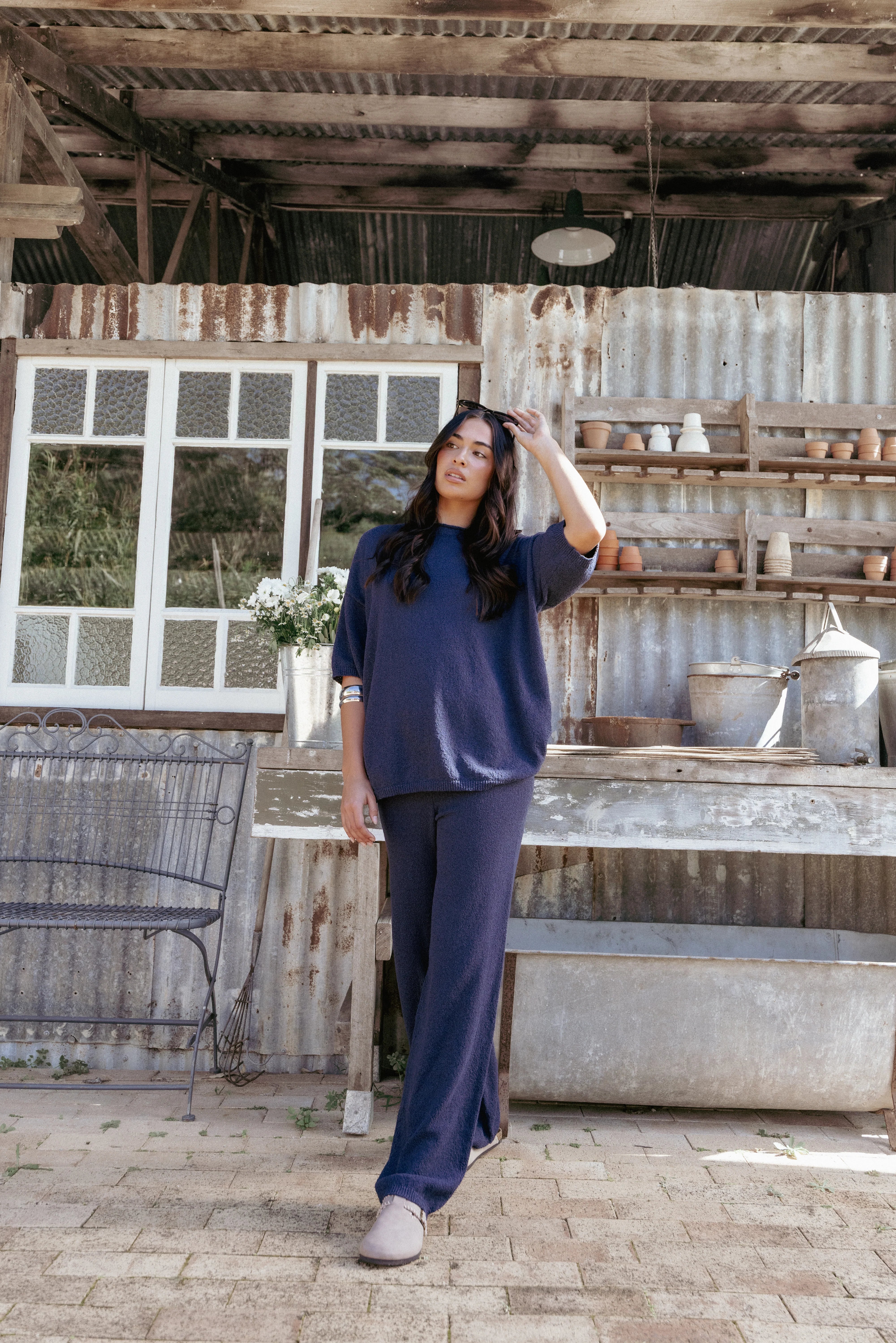 Ashby Knit Pant Navy