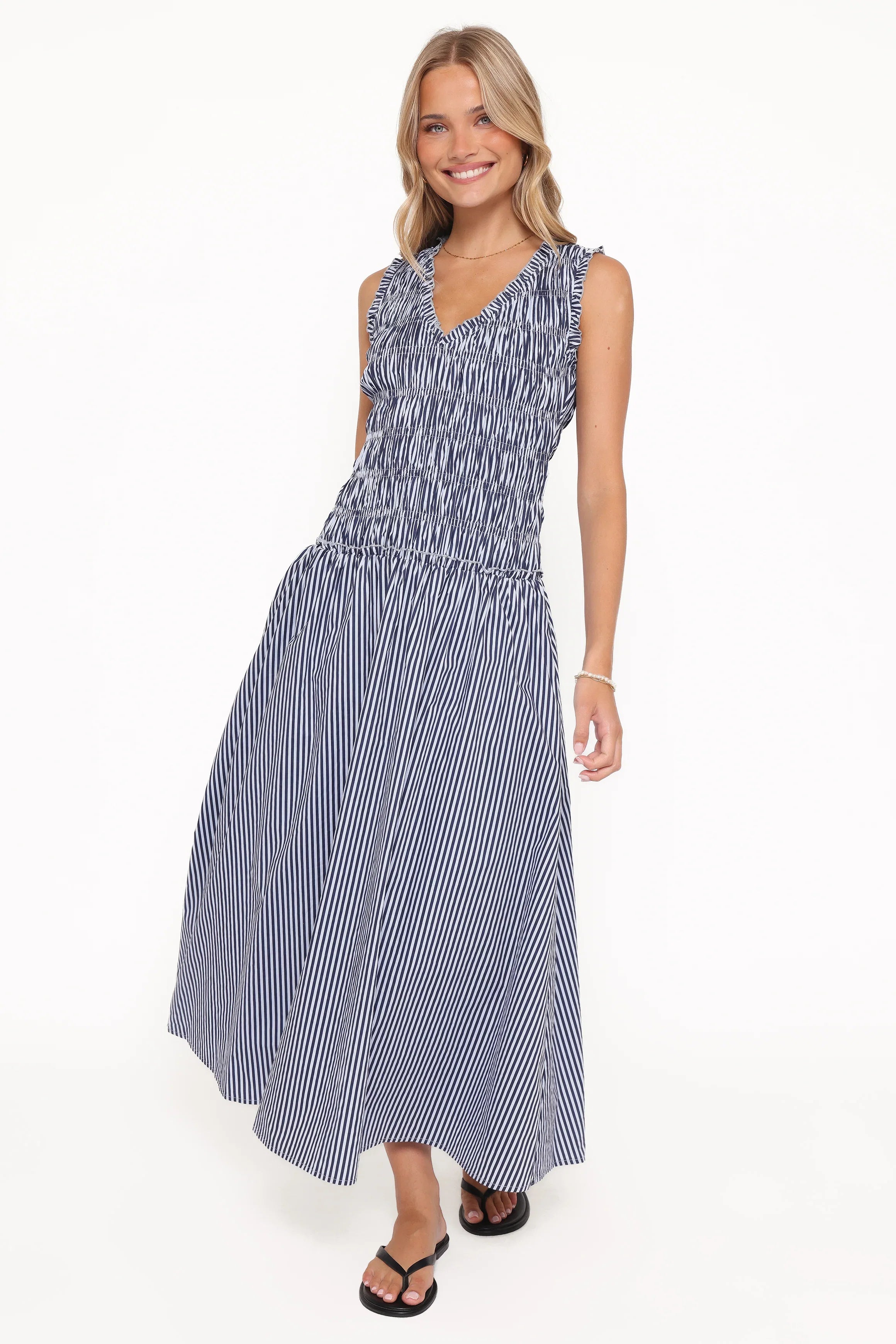 Kirrilee Maxi Dress Blue Stripe