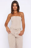 Be Mine Forever Denim Bustier Sesame