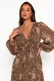 Anisa Maxi Dress Olive Floral