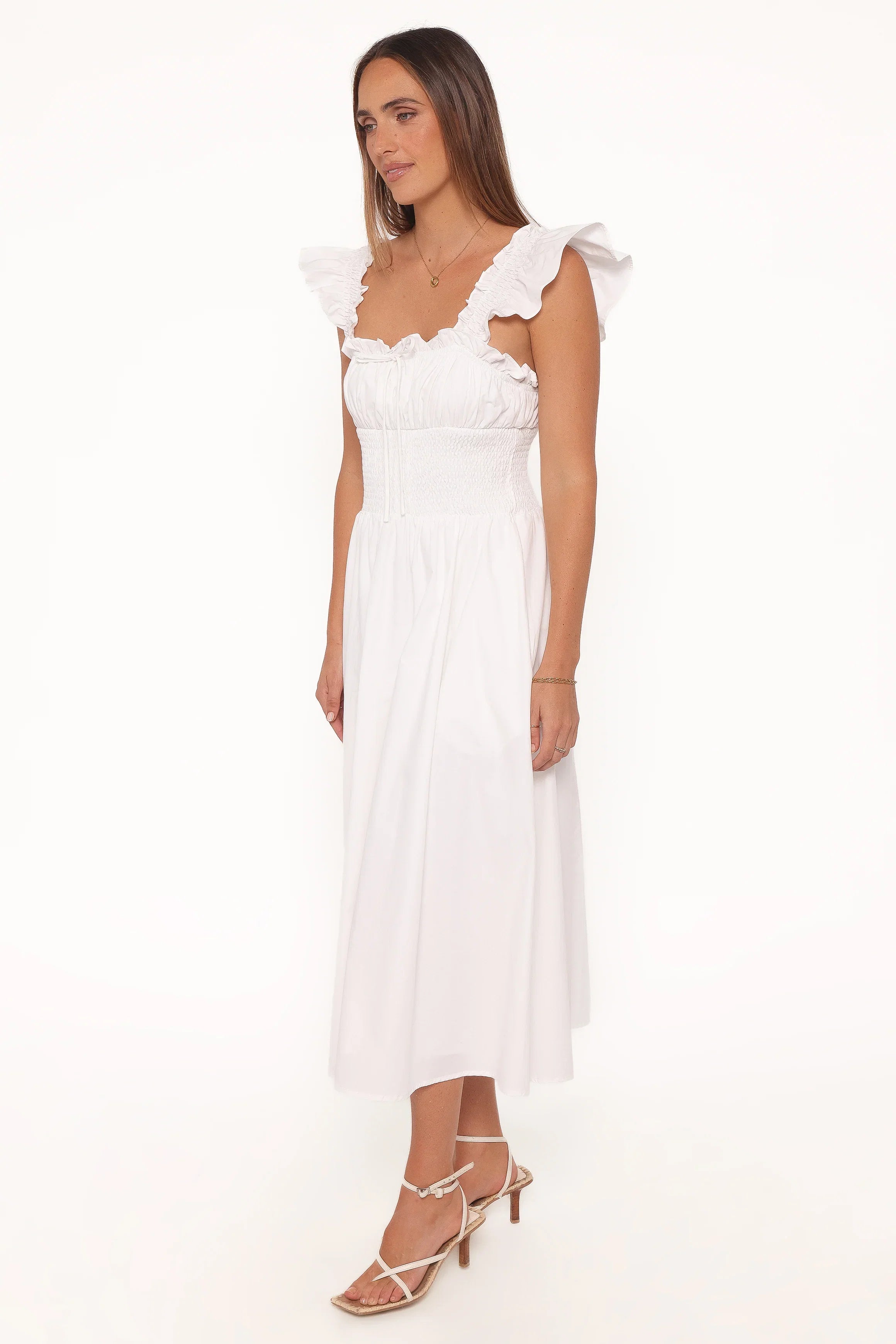 Bronte Midi Dress White