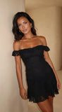 Heirloom Lace Mini Dress Black