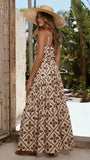 Avalon Maxi Dress Brown Geo