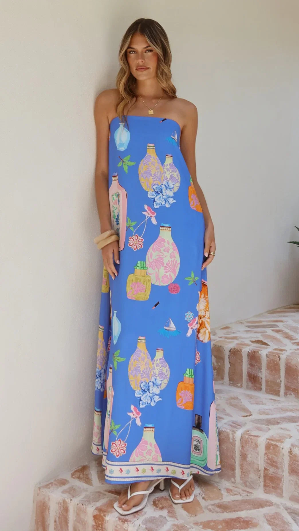 Elida Strapless Maxi Dress Perfume Dreams