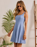 Coasted Ritual Chambray Mini Dress