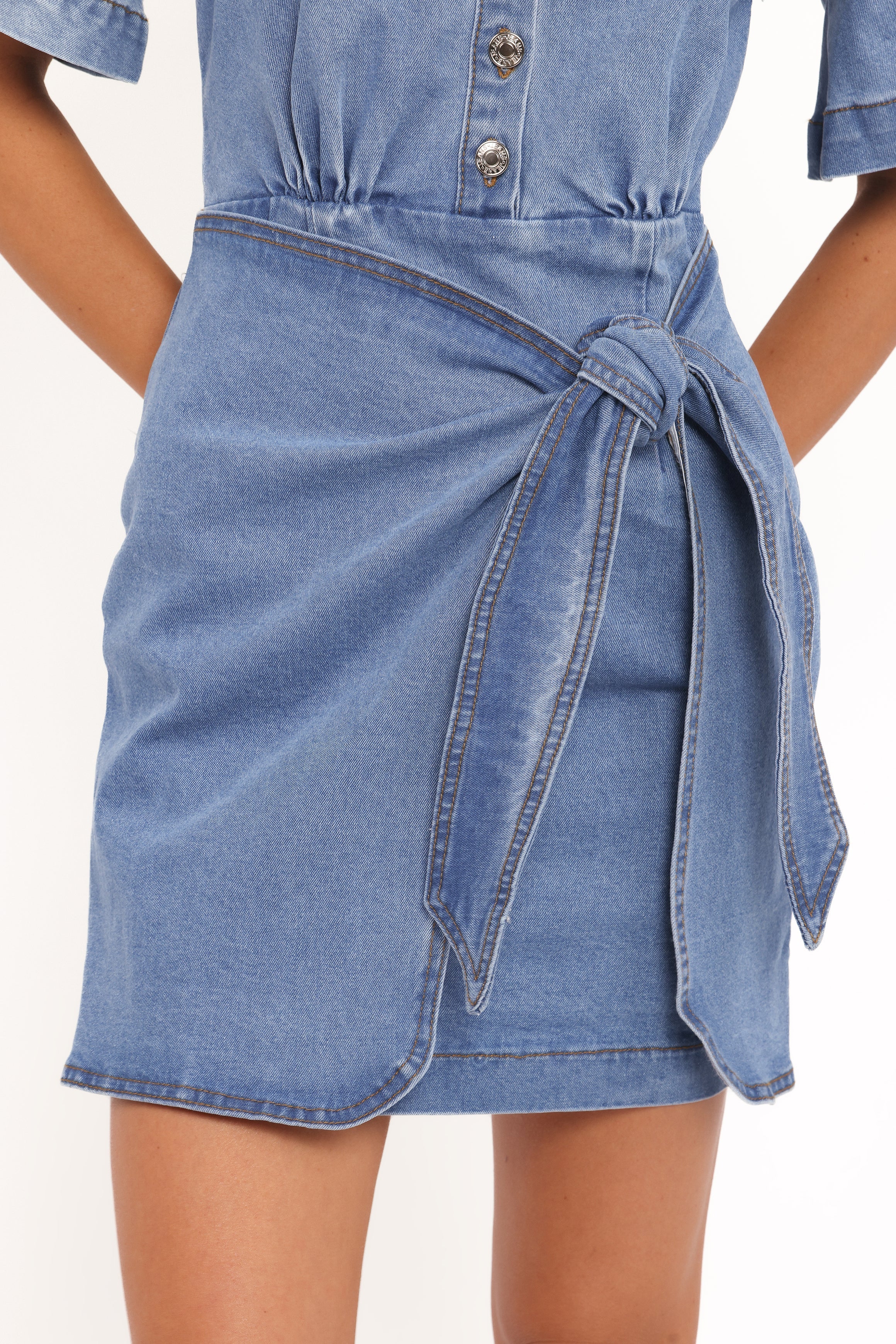 Leyton Mini Dress Denim Chambray