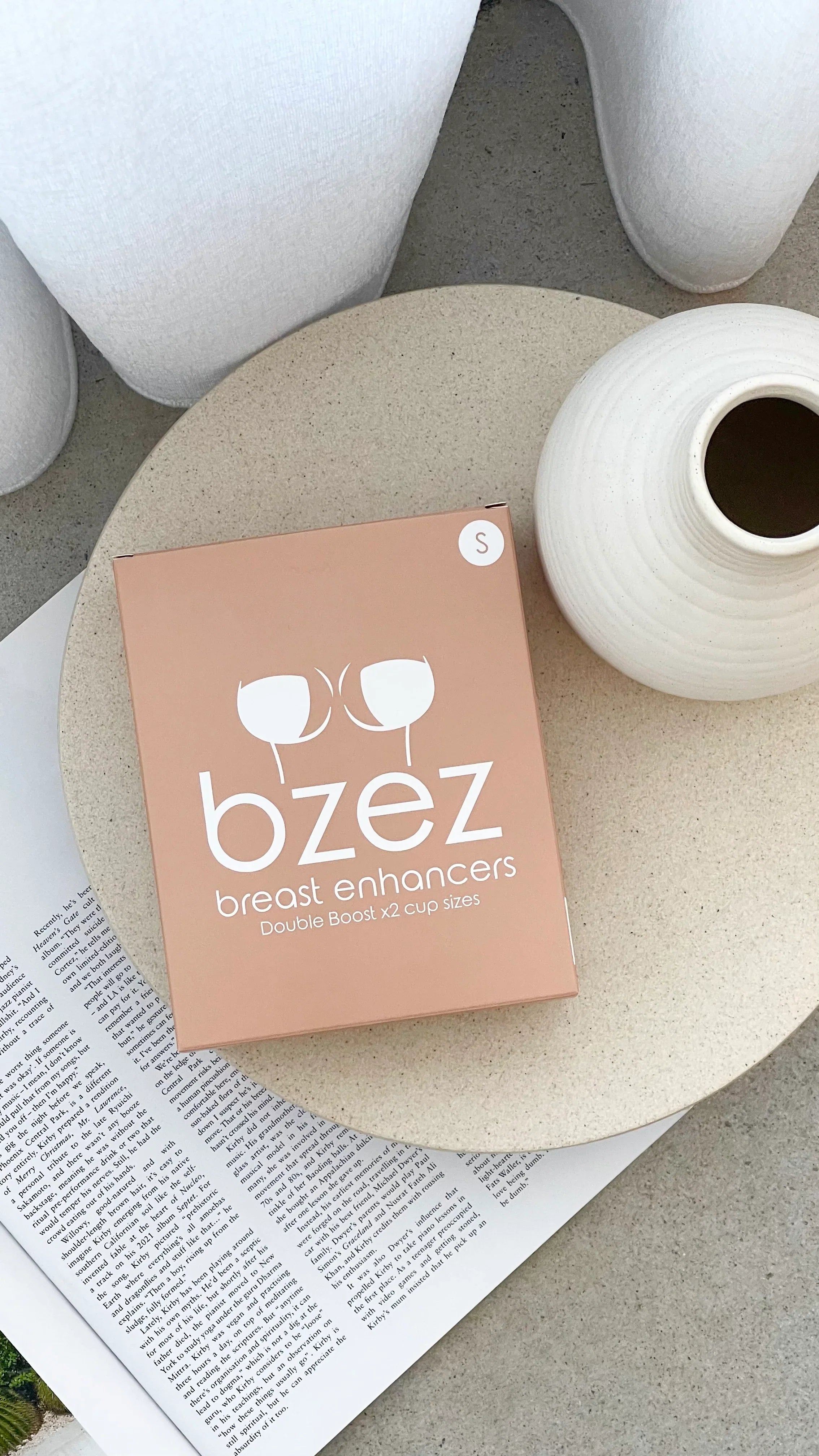 BZEZ Breast Enhancer Inserts Double Boost Bare