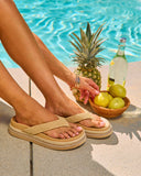 Beach Muse Raffia Thong Platform Sandals
