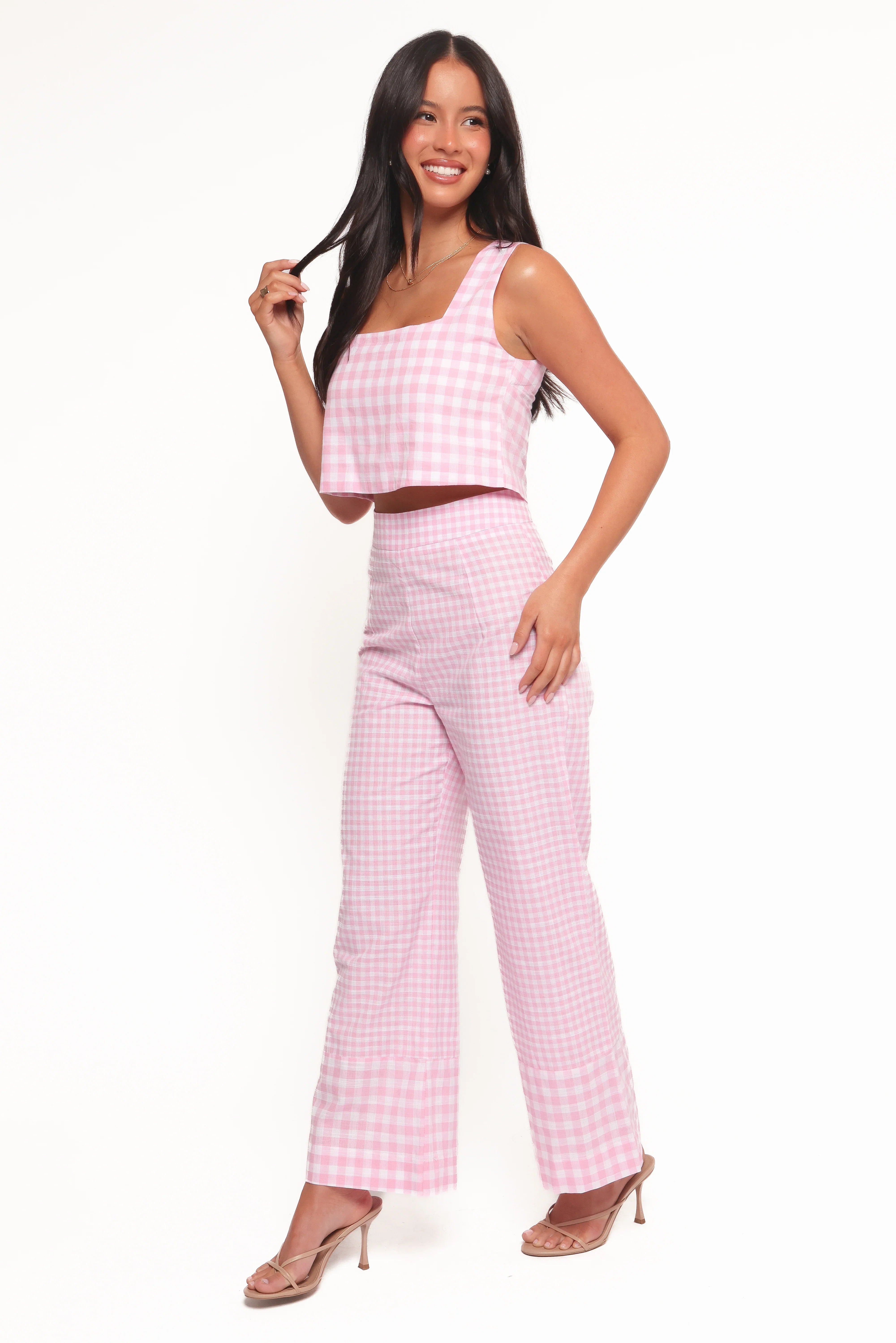 Devlin Cotton Pant Pink Gingham