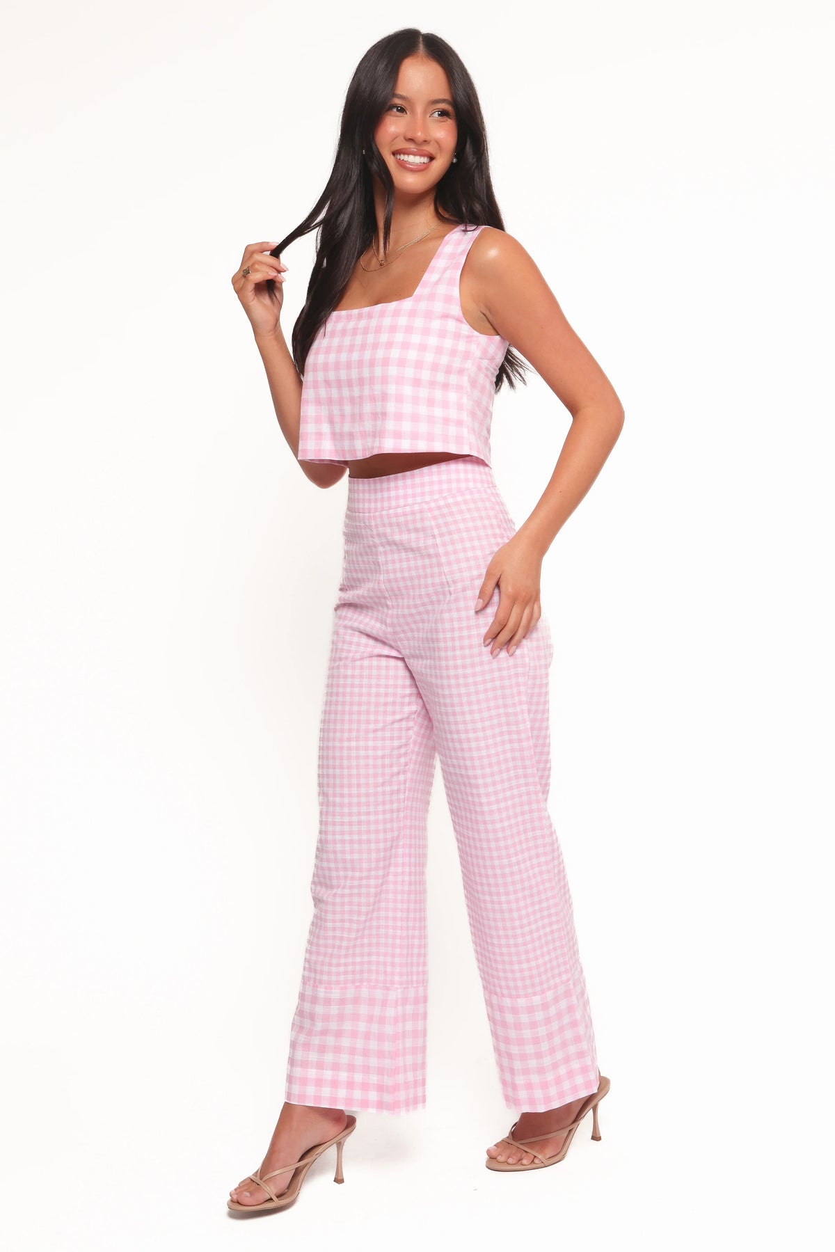 Devlin Cotton Pant Pink Gingham