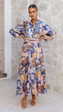 Carmal Long Sleeve Maxi Dress Donatella Rosa