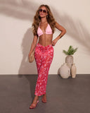 Senelle Floral Print Cover Up Maxi Skirt