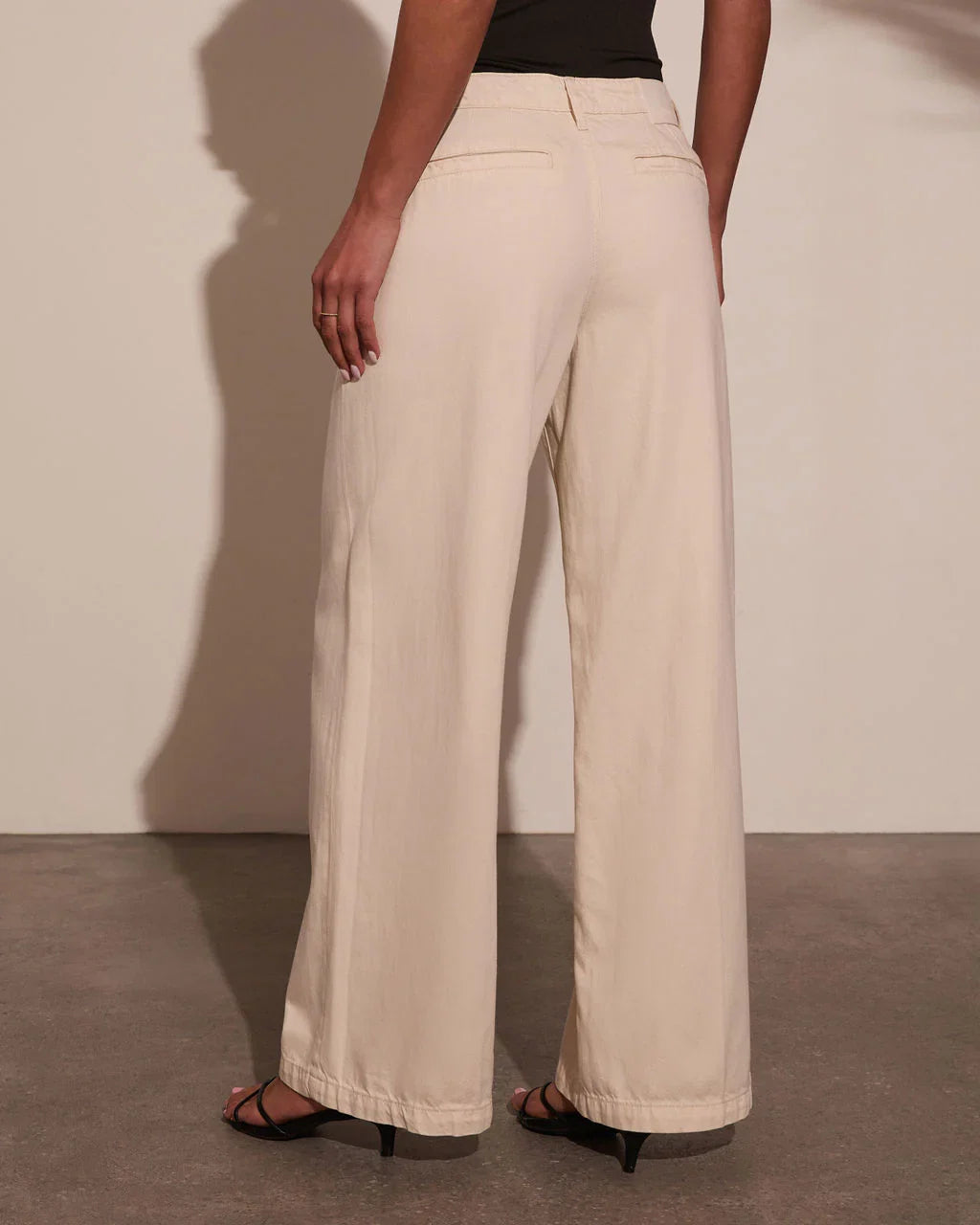 Leema Stretch High Rise Wide Leg Twill Jeans