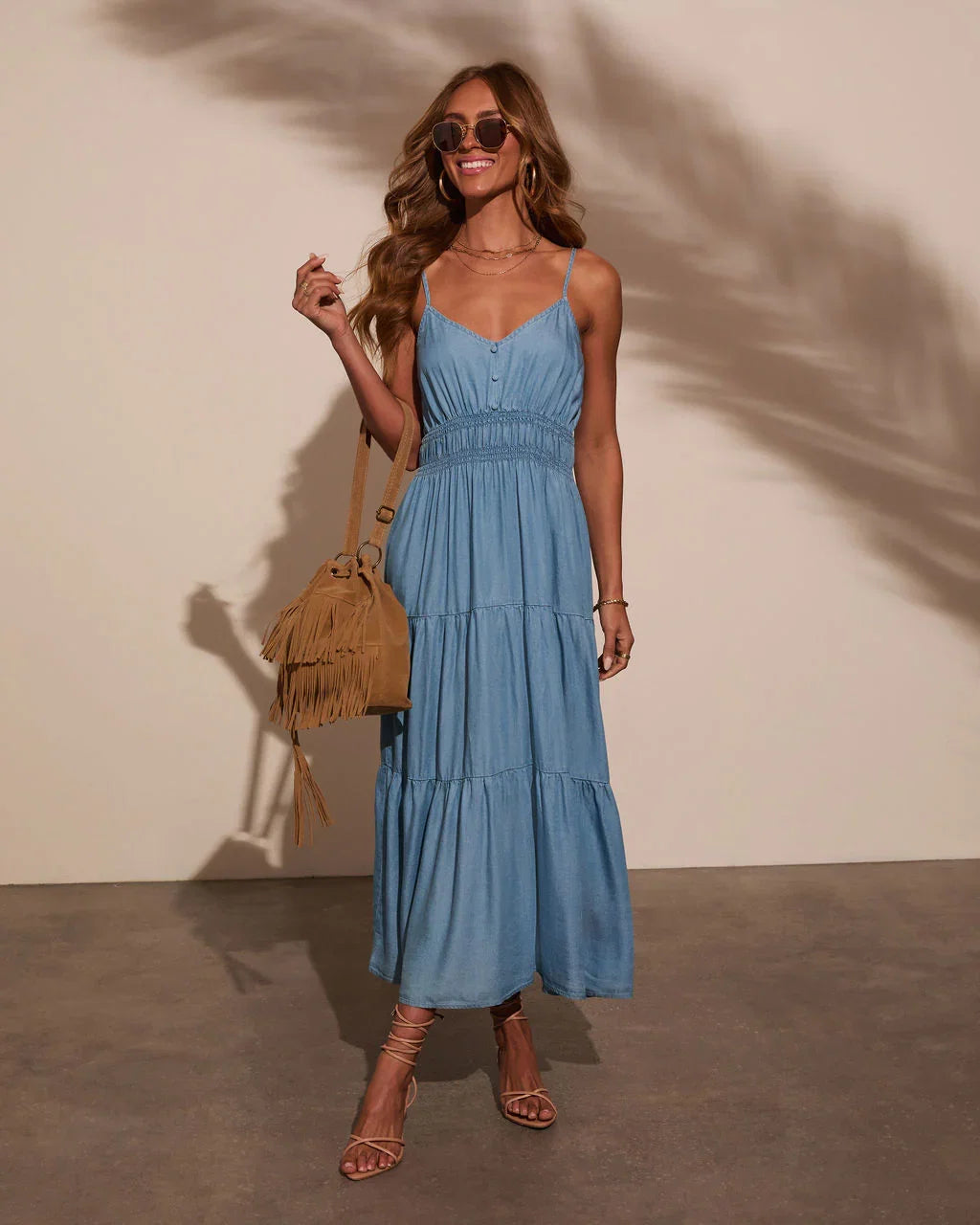 Simonah Tiered Midi Dress