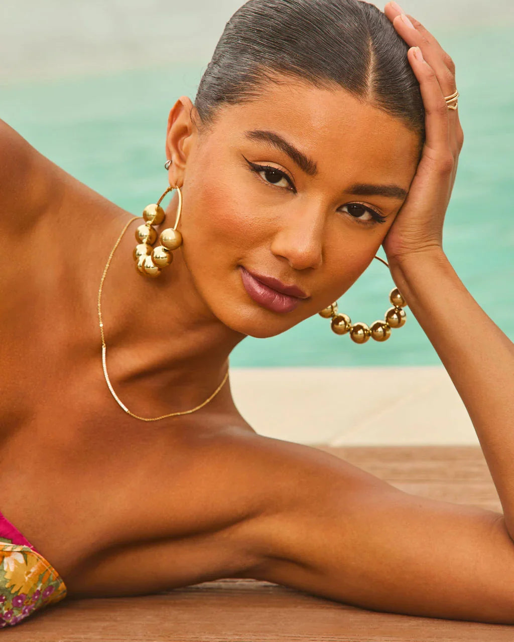 Sunkissed Bliss Bauble Hoop Earrings