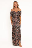 Lilia Maxi Dress Black Floral