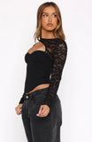 Boys Cry Long Sleeve Bustier Black