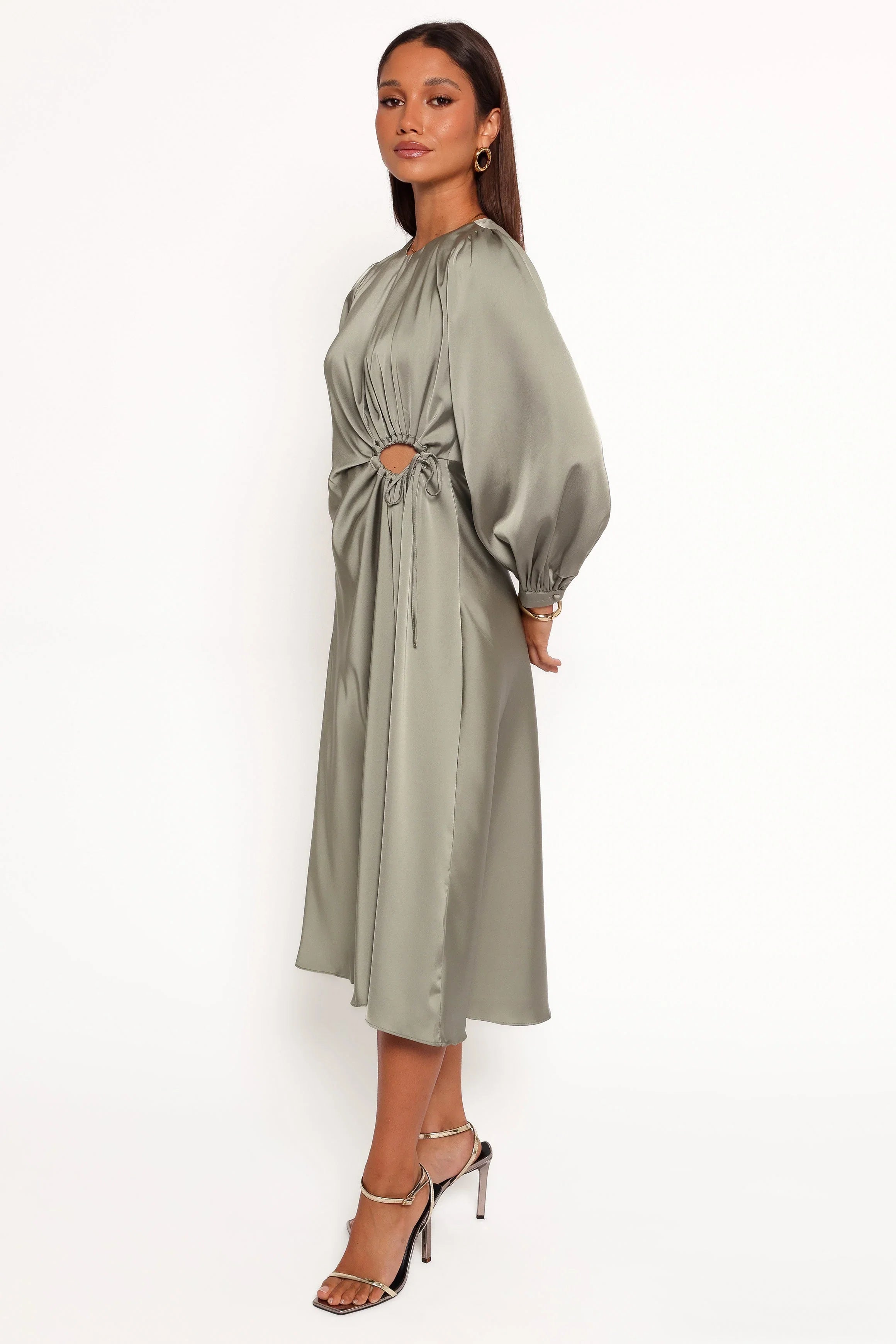 Windsor Long Sleeve Maxi Dress Olive