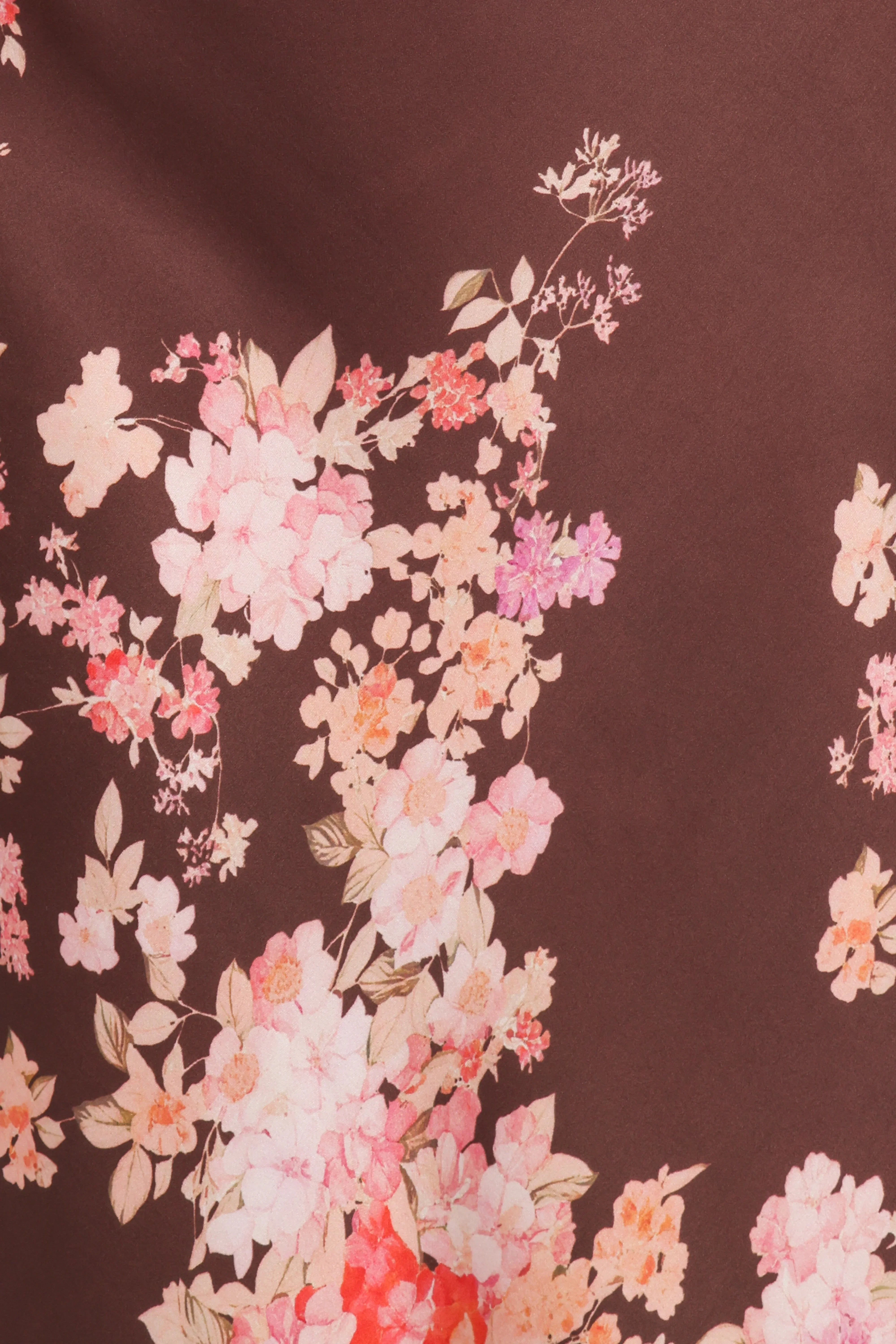 Jamila Midi Dress Brown Floral