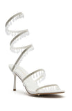 Soliel Wrap Heels White Clear