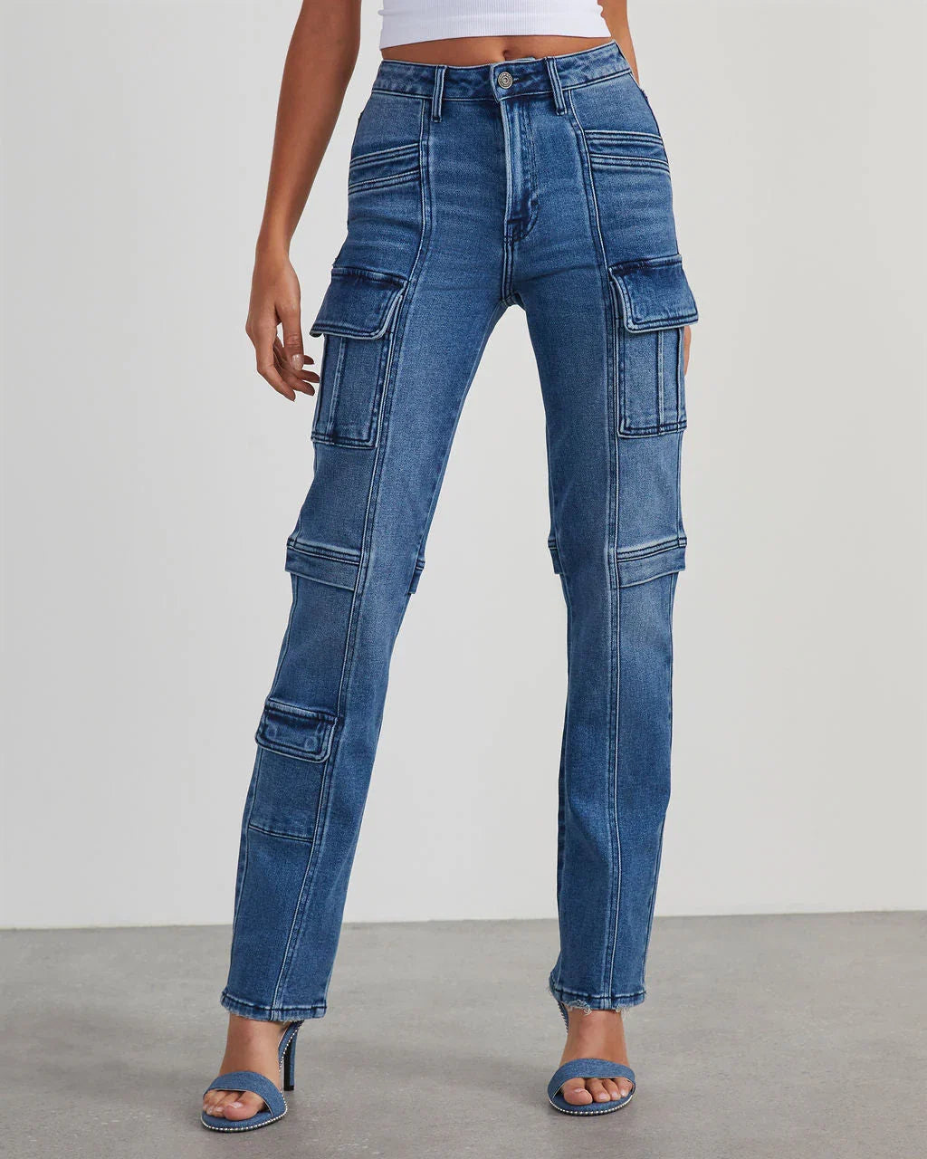 Zhaire Super Stretch High Rise Straight Jeans