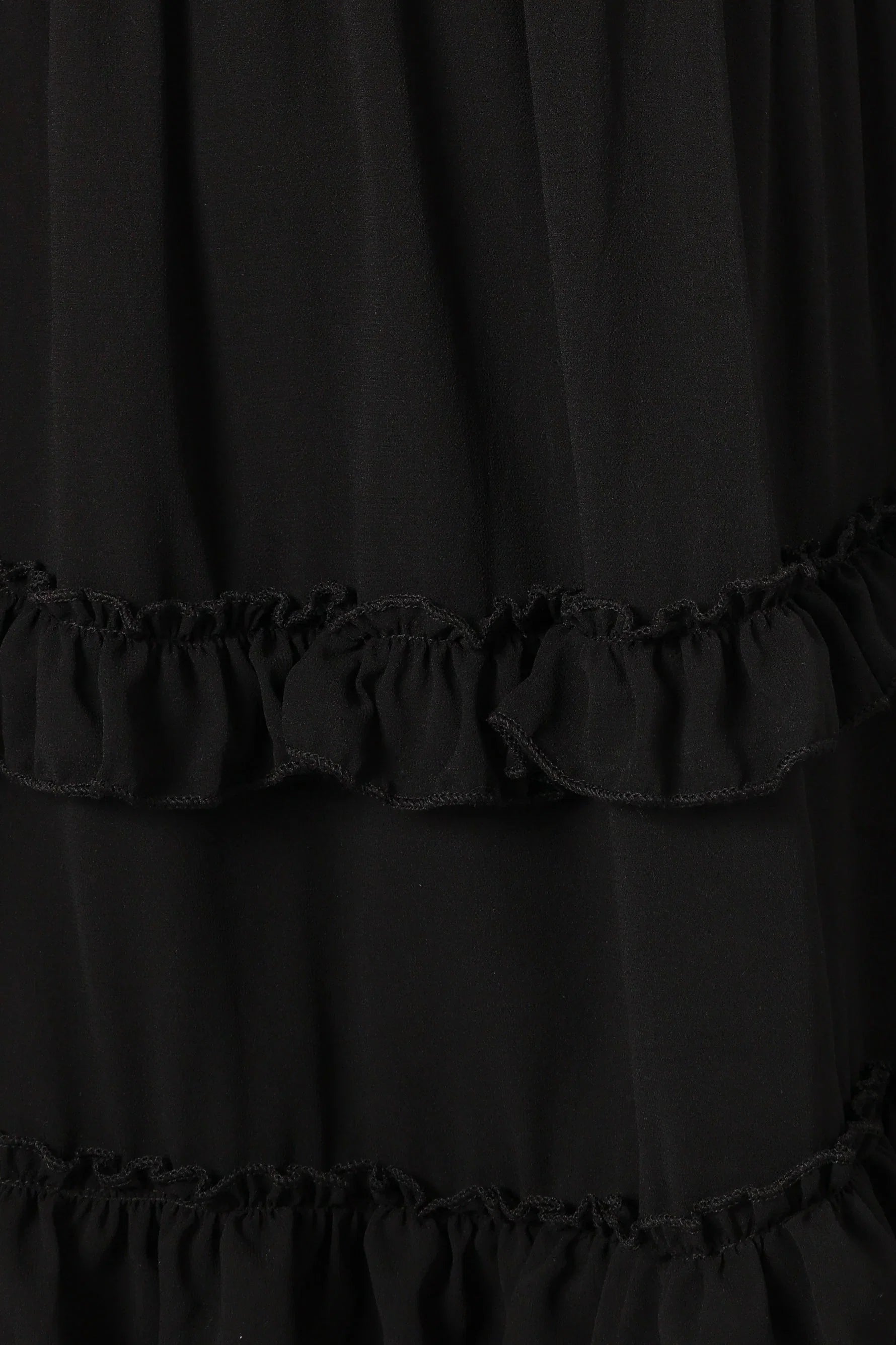 Marli Ruffle Midi Dress Black
