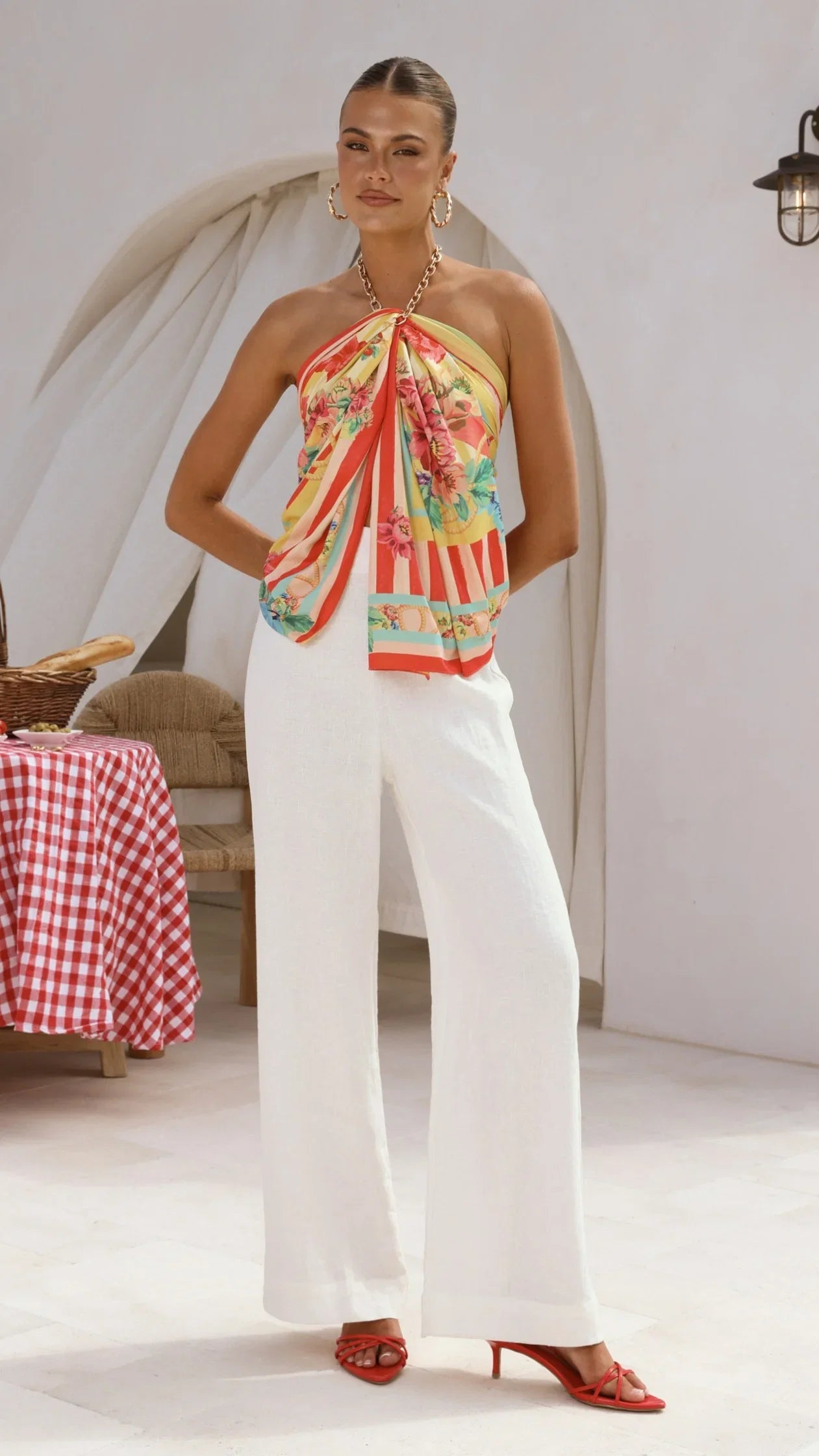 Imogen Scarf Positano Red